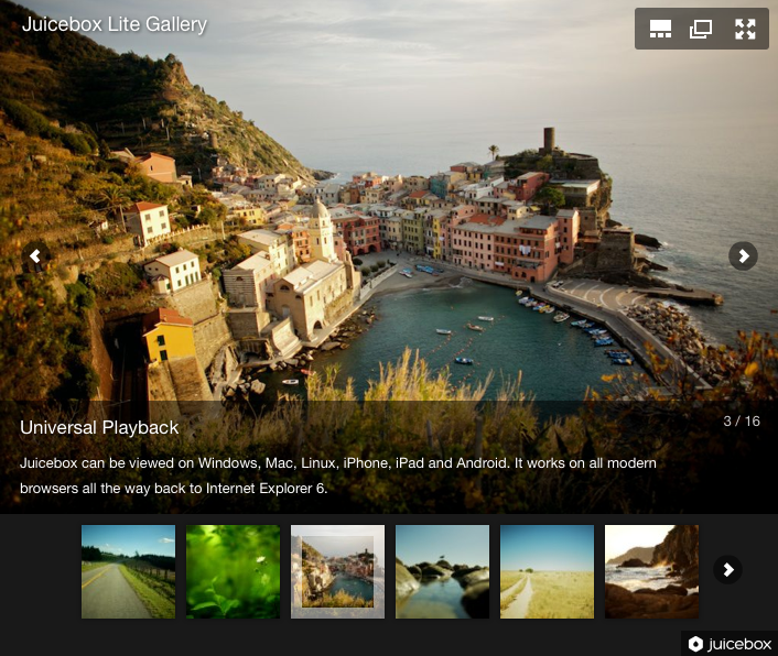Modul Juicebox HTML5 Responsive Image Galleries